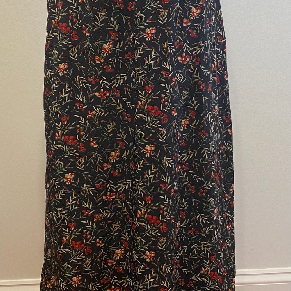Floral Black Skirt